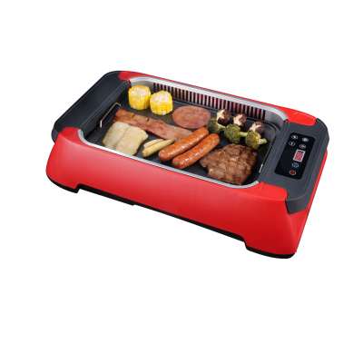 Smokeless Grill with tempered glass Lid